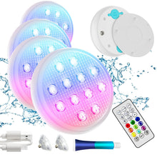 Load image into Gallery viewer, 2/4 PCS - Ultra-High Brightness Rechargeable Submersible LED Lights with Remote