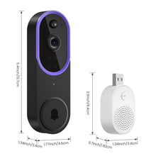 Load image into Gallery viewer, Wireless Smart Doorbell Camera – Outdoor Surveillance with HD Night Vision