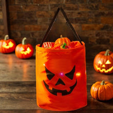 Load image into Gallery viewer, Personalized Glowing Pumpkin Tote