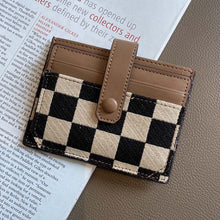 Load image into Gallery viewer, Women's Colorblock Plaid Pattern Compact Wallet