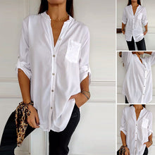 Load image into Gallery viewer, Paneled sequin button casual top