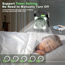 Load image into Gallery viewer, Sakerplus Solar Powered Portable Camping Fan