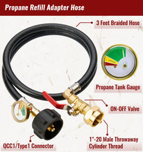 Load image into Gallery viewer, Sakerplus 3 Feet Propane Adapter Hose