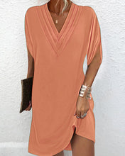 Load image into Gallery viewer, Slit sleeve solid color elegant dress