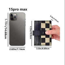 Load image into Gallery viewer, Women's Colorblock Plaid Pattern Compact Wallet