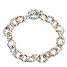 Load image into Gallery viewer, Two Tone Knot Twisted Bangle