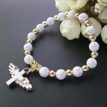 Load image into Gallery viewer, Angel Wing Cross Bracelet