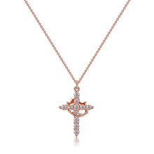 Load image into Gallery viewer, Crown &amp; Cross Pendant Choker Necklace