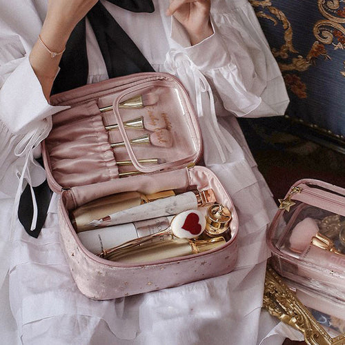 Large Capacity Velvet Cosmetic Bag