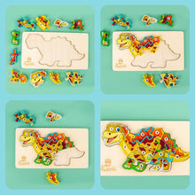 Load image into Gallery viewer, Dinosaur 3D Wooden Jigsaw