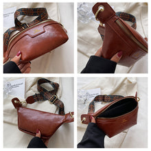 Load image into Gallery viewer, Retro Leather Wide Strap Waist Bag