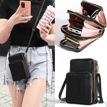 Load image into Gallery viewer, Three-layer Zipper Multifunctional Mobile Phone Bag