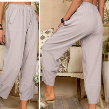 Load image into Gallery viewer, Solid Color Cotton Linen Casual Pants