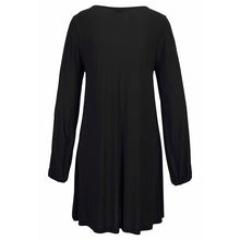 Load image into Gallery viewer, Round Neck Slit Sleeves Shift Dress
