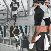 Load image into Gallery viewer, Men&#39;s Fitness Shorts with Leggings