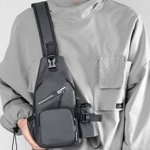 Load image into Gallery viewer, Men&#39;s Leather Film Water Bottle Chest Bag