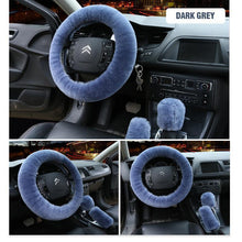 Load image into Gallery viewer, Solid Colour Warm Fluffy Wool Car Set