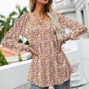 Printed Puff Long Sleeve Shirt