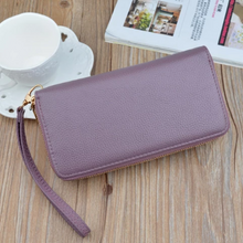 Load image into Gallery viewer, Women Double Zipper Leather Brand Retro Long Wallet