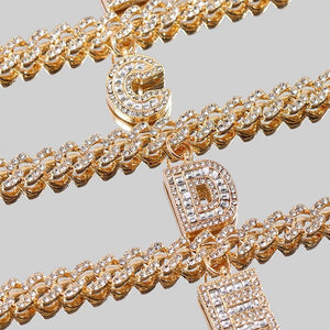 Hip Hop Initial Letters Pendant Anklets