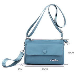 Nylon Multilayer Zip Coin Purse