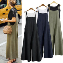 Load image into Gallery viewer, Women Casual Loose Solid Tank Jumpsuit