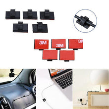 Load image into Gallery viewer, 100 pcs Adhesive Cable Clips Wire Clamps Car Cable Organizer Cord Tie Holder
