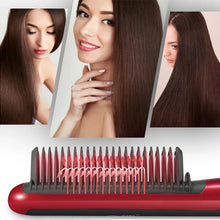 Load image into Gallery viewer, Ceramic straightening hair brush