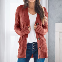 Load image into Gallery viewer, V Neck Long Sleeve Casual Cardigan Jacket