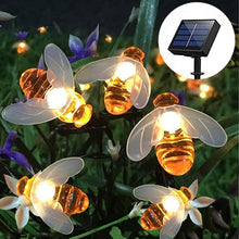 Load image into Gallery viewer, Solar-Powered LED Bee String Lights