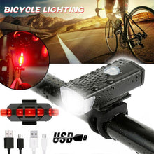 Load image into Gallery viewer, Rechargeable Bicycle Light Set