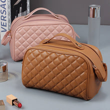 Load image into Gallery viewer, Quilted Plaid Cosmetic Bag