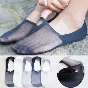 Men's Invisible Ice Silk Boat Socks
