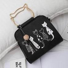 Load image into Gallery viewer, Printed kitten handbag