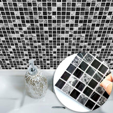 Load image into Gallery viewer, Black Mosaic Creative Tiles Stickers