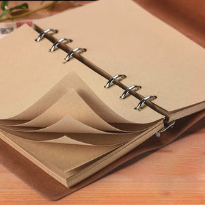 Vintage PU Leather Blank Kraft Bullet Journal