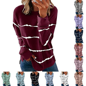 Women Casual Stripe Pullover
