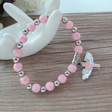 Load image into Gallery viewer, Angel Wing Cross Bracelet