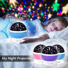 Load image into Gallery viewer, Night Light Romantic Starry Sky LED Projector Lamp
