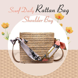 Scarf Daily Rattan Bag Shoulder Bag