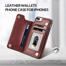 Load image into Gallery viewer, Leather Wallets Phone Case for iPhones, with card slots