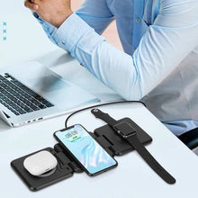 Load image into Gallery viewer, Foldable 3-in-1 Wireless Charger
