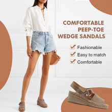 Load image into Gallery viewer, Comfortable Peep-toe Wedge Sandals