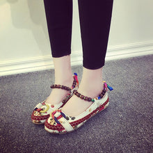 Load image into Gallery viewer, Women's Handmade Beaded Embroidered Shoes