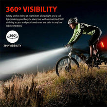 Load image into Gallery viewer, Rechargeable Bicycle Light Set