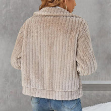 Load image into Gallery viewer, Cropped Plush Cardigan With Lapels