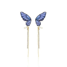 Load image into Gallery viewer, Butterfly Fringe Long Earrings