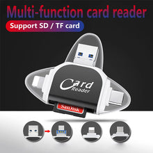 Load image into Gallery viewer, Multi-Port 4 in1 Universal SD TF Card Reader