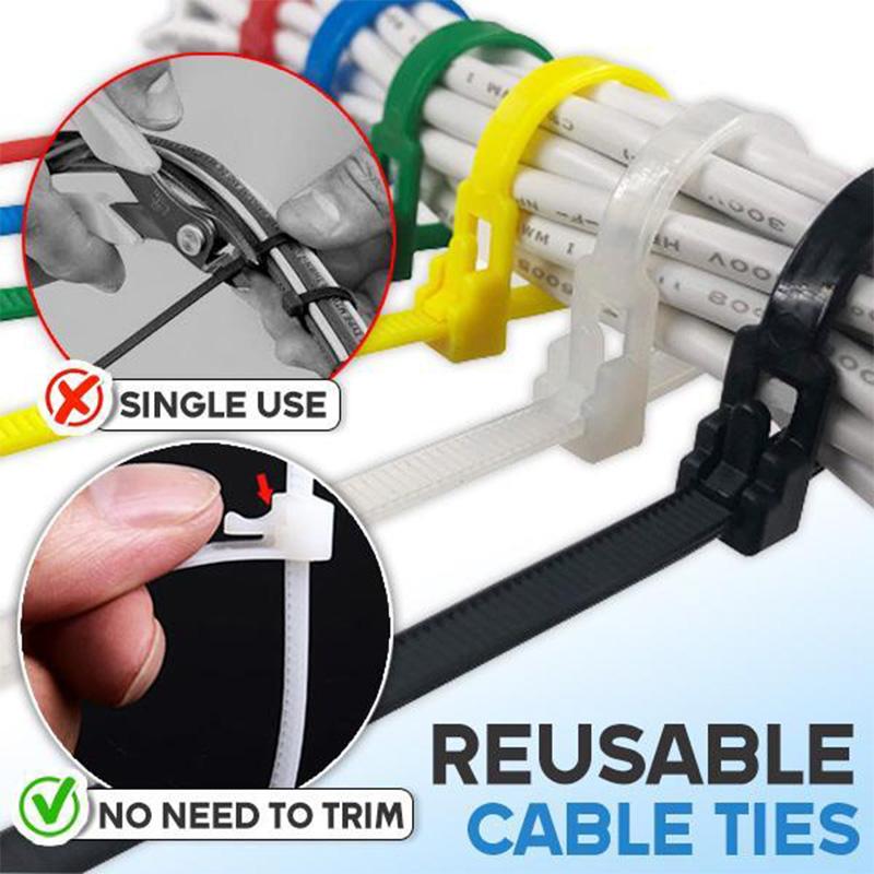 Reusable Cable Wraps Reusable Cable Ties (100PCS) – lifesuny