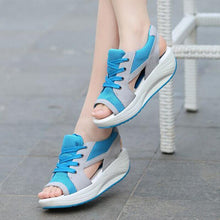 Load image into Gallery viewer, Breathable Platform Sandals with Wedge Heel
